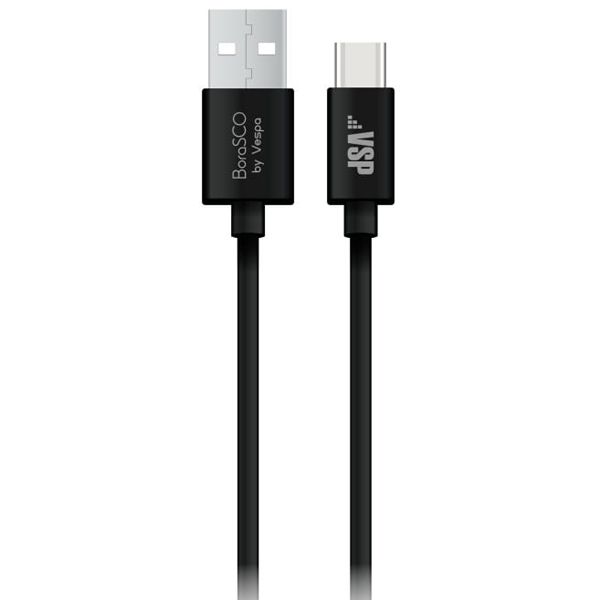 Кабель Borasco USB - Type-C 2м (21975) Black 