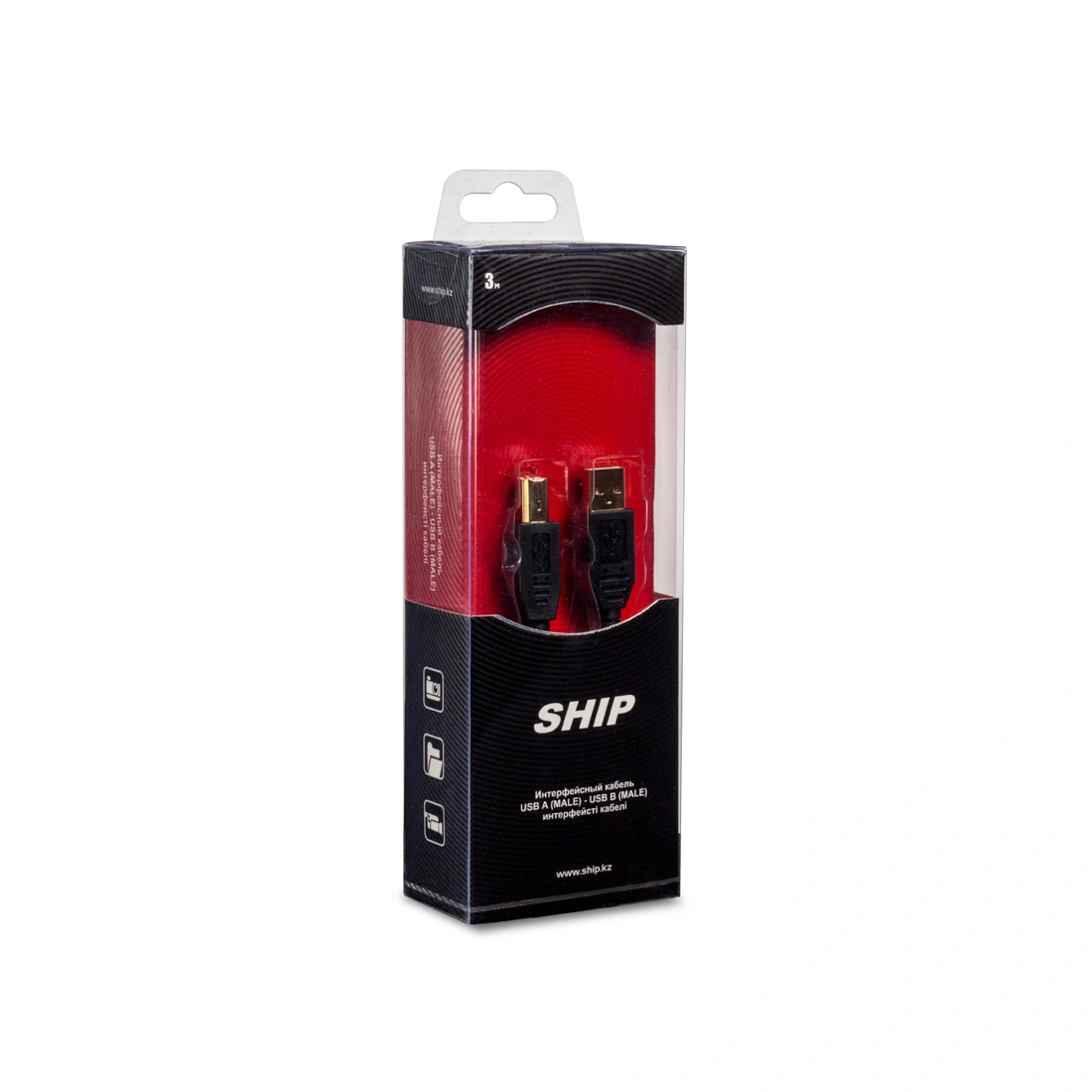 Интерфейсный кабель A-B SHIP SH7013-3B Hi-Speed USB 2.0 30В A-B 3м - фото 4