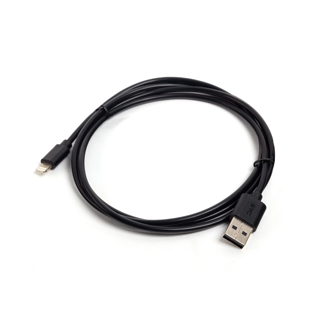 Интерфейсный кабель USB-Lightning SVC LHT-PV0120BK-P, 30В, Чёрный, Пол. пакет, 1.2 м 