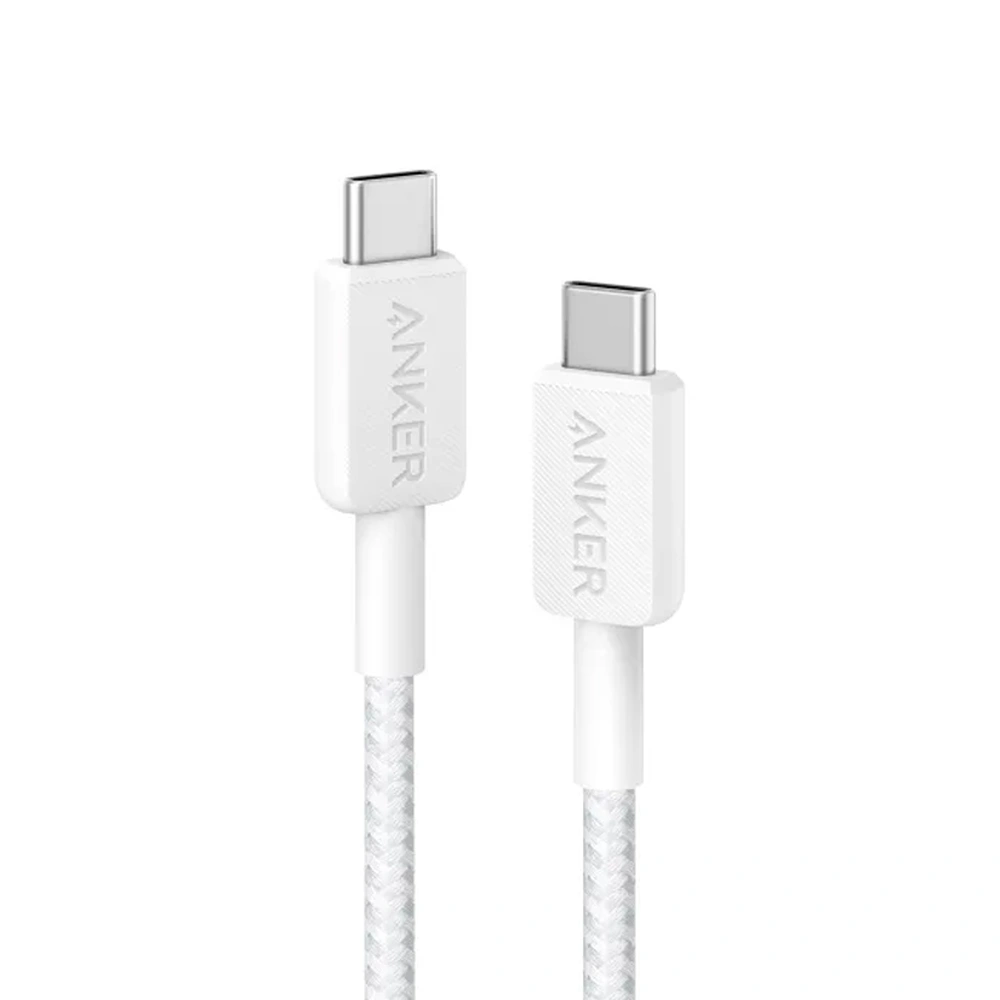 Интерфейсный кабель Anker 322 USB-C to USB-C Cable 1М (A81F5G21) Белый - фото 3