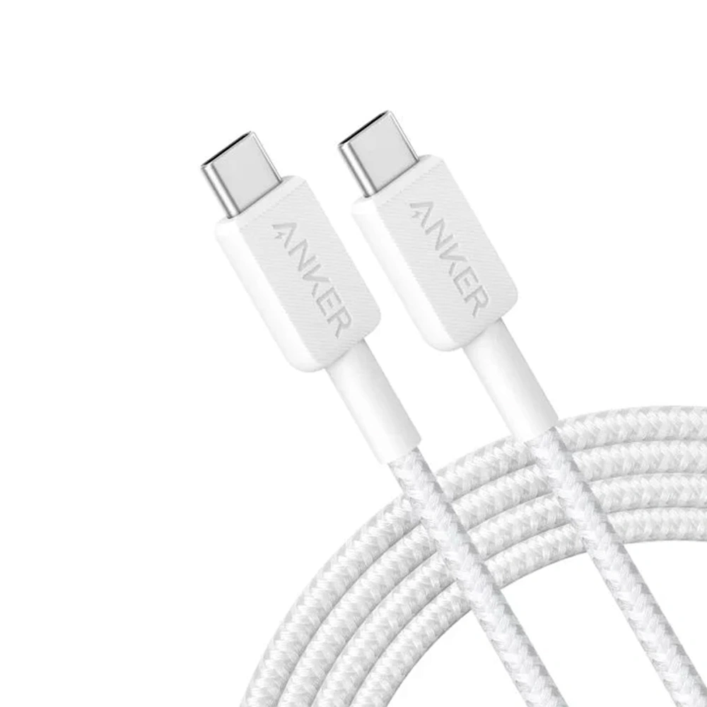 Интерфейсный кабель Anker 322 USB-C to USB-C Cable 1М (A81F5G21) Белый - фото 2