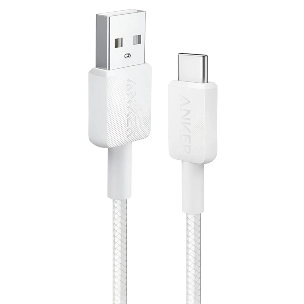 Интерфейсный кабель Anker 322 USB-A to USB-C 1М (A81H5G21) Белый  - фото 2