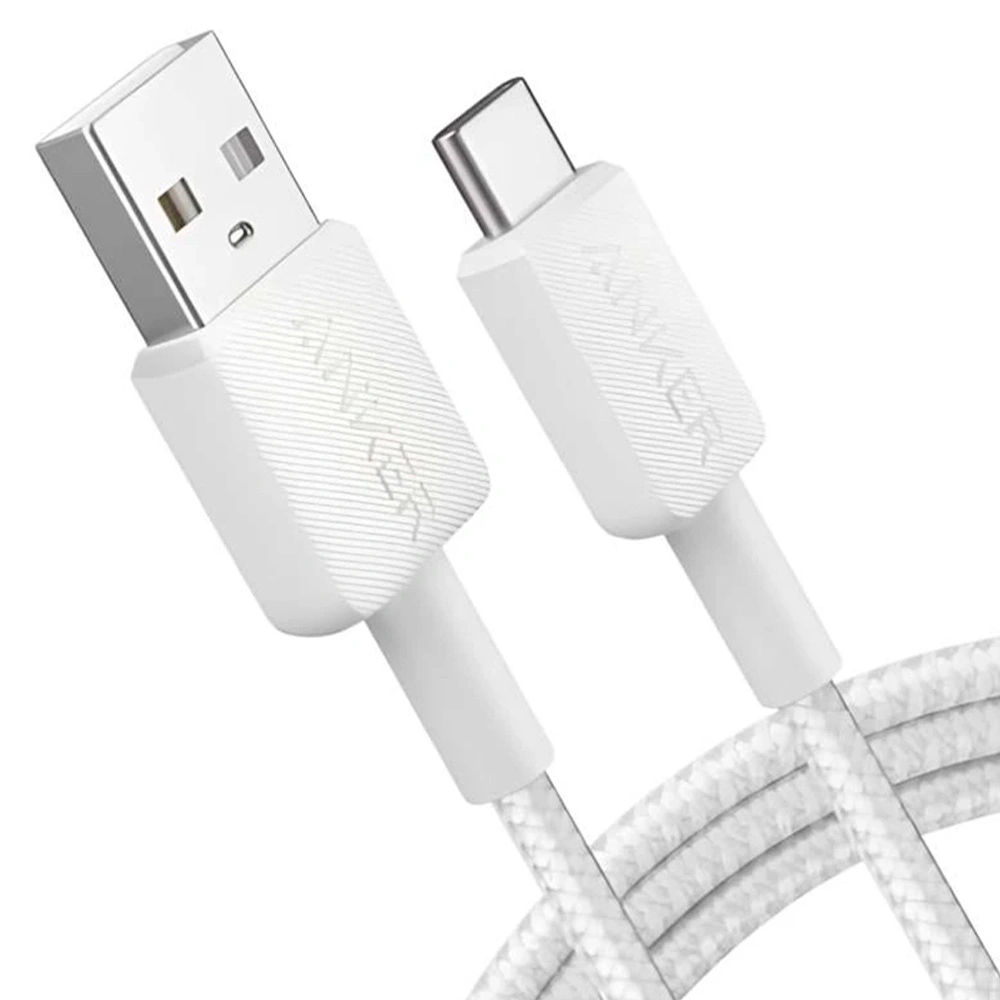 Интерфейсный кабель Anker 322 USB-A to USB-C 1М (A81H5G21) Белый 