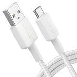 Интерфейсный кабель Anker 322 USB-A to USB-C 1М (A81H5G21) Белый 