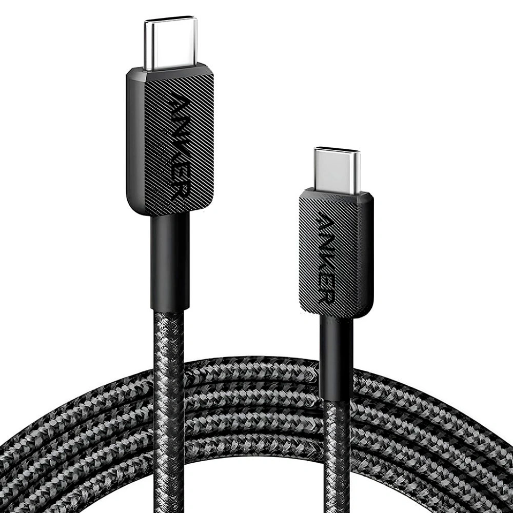 Интерфейсный кабель Anker 322 USB-C to USB-C Cable 1,8М (A81F6G11) Черный 