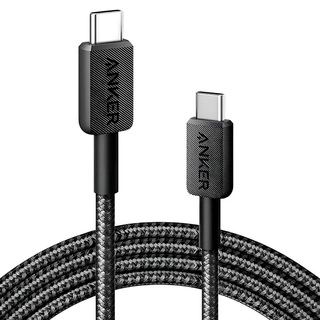 Интерфейсный кабель Anker 322 USB-C to USB-C Cable 1,8М (A81F6G11) Черный 