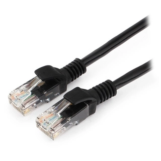 Патч-корд Cablexpert PP12-20M/BK кат.5e, 20м, литой, многожильный (чёрный)