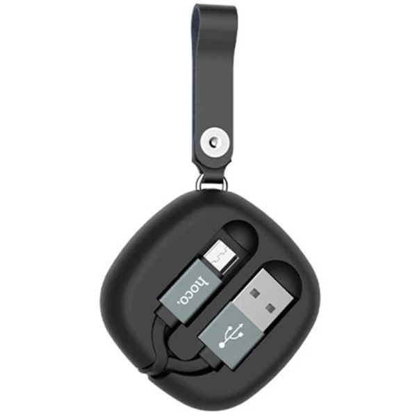 Выдвижной кабель Hoco U33 USB - Micro USB 0,9м Black