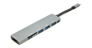 Переходник PowerPlant USB 3.1 Type-C - USB Hub, HDMI, Card Reader (SD, micro SD) CA912094