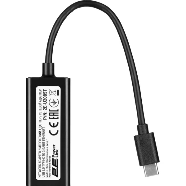Сетевой адаптер 2E PowerLink U2085T 1xGE, USB Type-C - фото 4