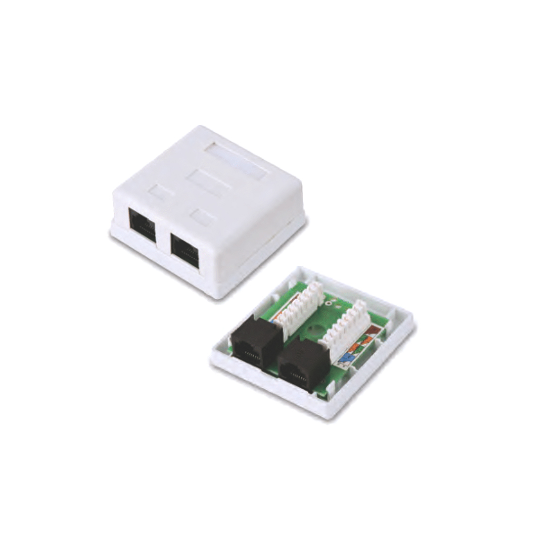 Розетка Настенная телекоммуникационная 2 Модуля SHIP A168 