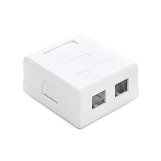 Розетка Настенная телекоммуникационная Под 2 Модуля SHIP A166-2B Белая  Розетка Настенная телекоммуникационная Под 2 Модуля SHIP A166-2B Белая