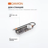 Док-станция Canyon DS-13 7in1 4k USB-C Transparent Space Grey - фото 7