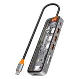 Док-станция Canyon DS-13 7in1 4k USB-C Transparent Space Grey - фото 3