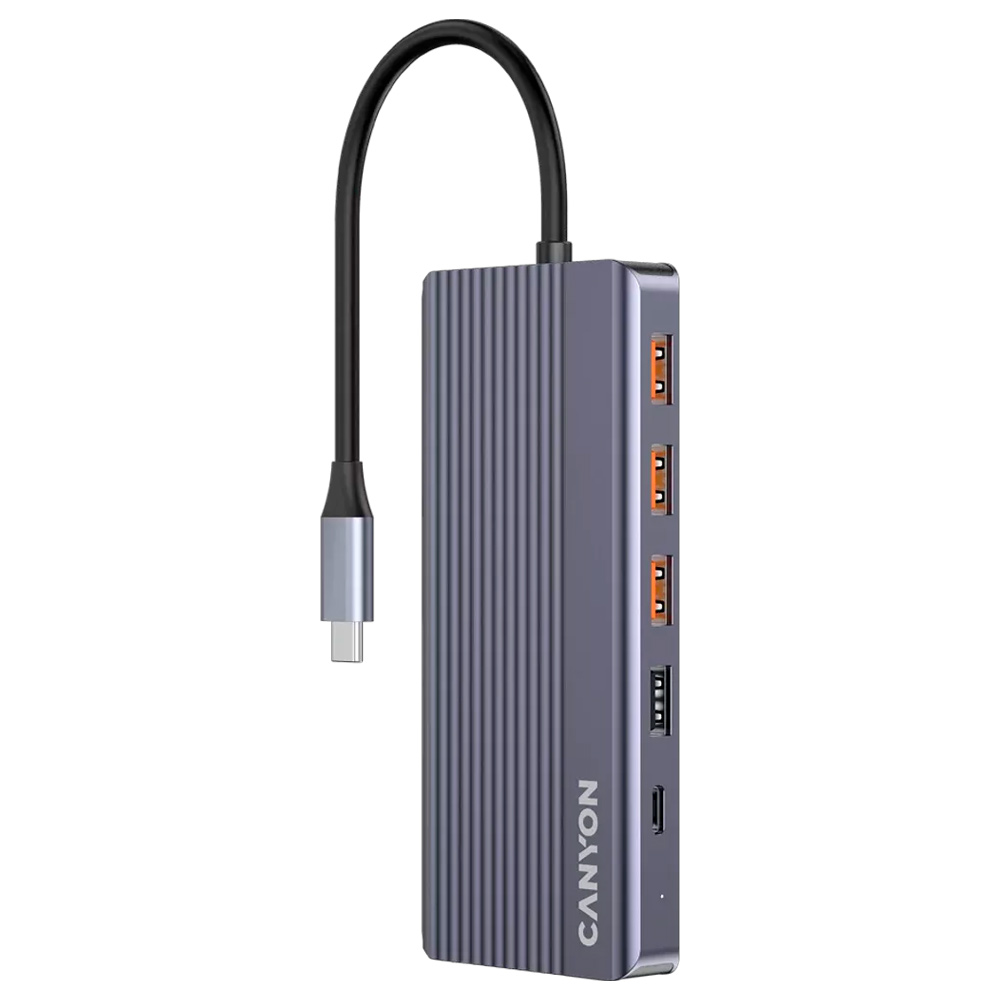 Док-станция Canyon DS-16 13in1 4k USB-C Grey - фото 4