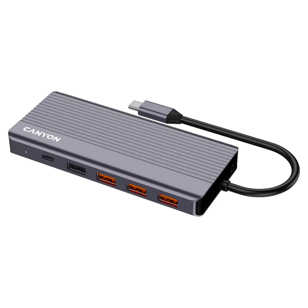 Док-станция Canyon DS-16 13in1 4k USB-C Grey - фото 6