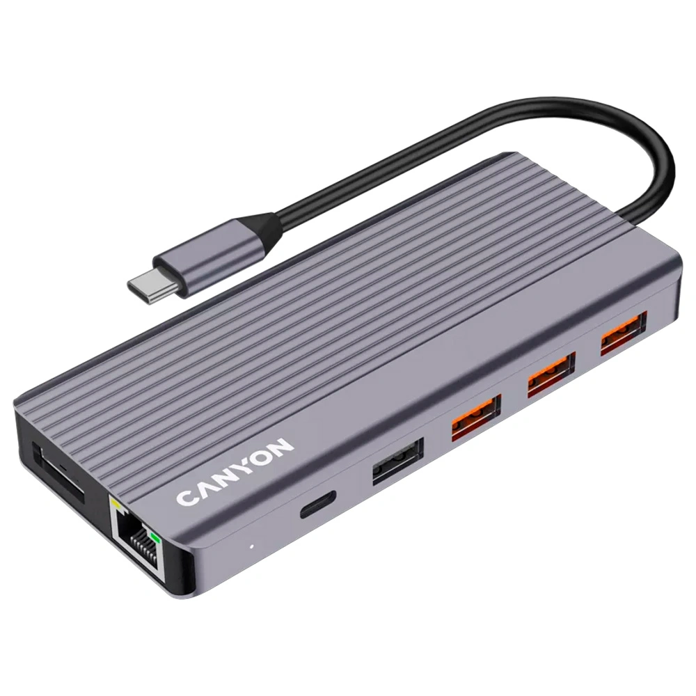 Док-станция Canyon DS-16 13in1 4k USB-C Grey - фото 7