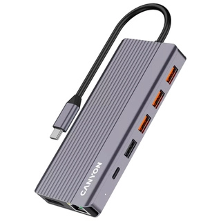 Док-станция Canyon DS-16 13in1 4k USB-C Grey