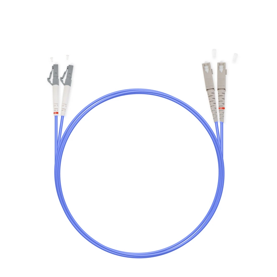 Патч Корд Оптоволоконный SC/UPC-LC/UPC MM OM4 50/125 Duplex 3.0мм 1 м  - фото 2