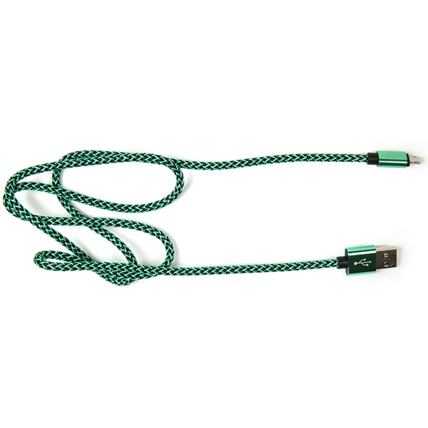 Кабель PowerPlant USB 2.0 AM - microUSB 1м CA910229 Green