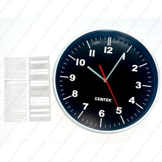 Часы настенные Centek CT-7100 Black 30 см - фото 3