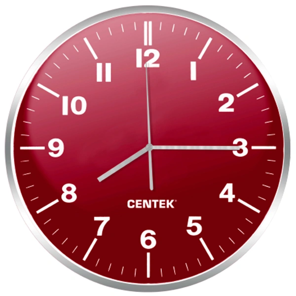 Часы настенные Centek CT-7100 Red 30 см