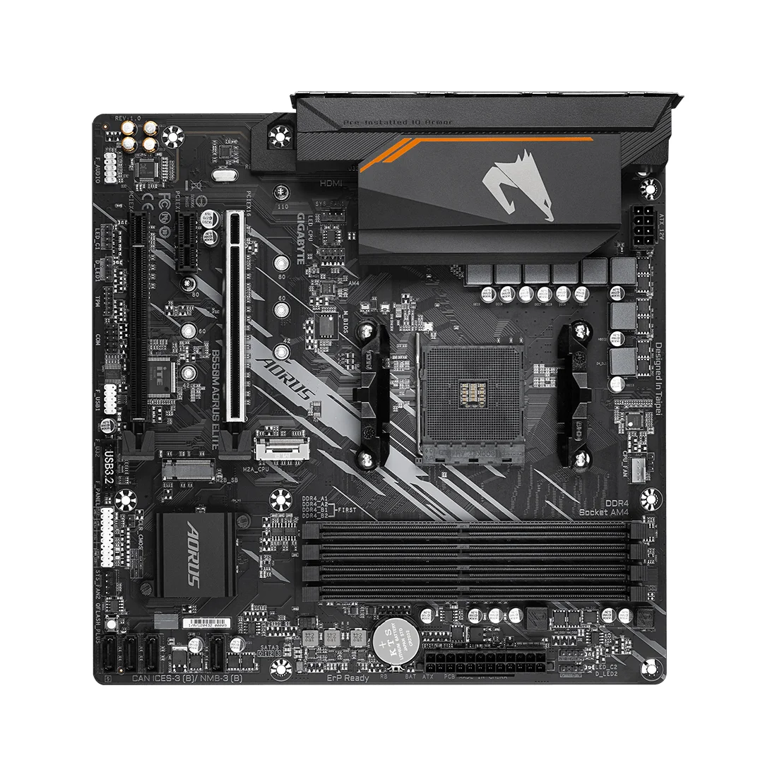 Материнская плата Gigabyte B550M AORUS ELITE  - фото 2