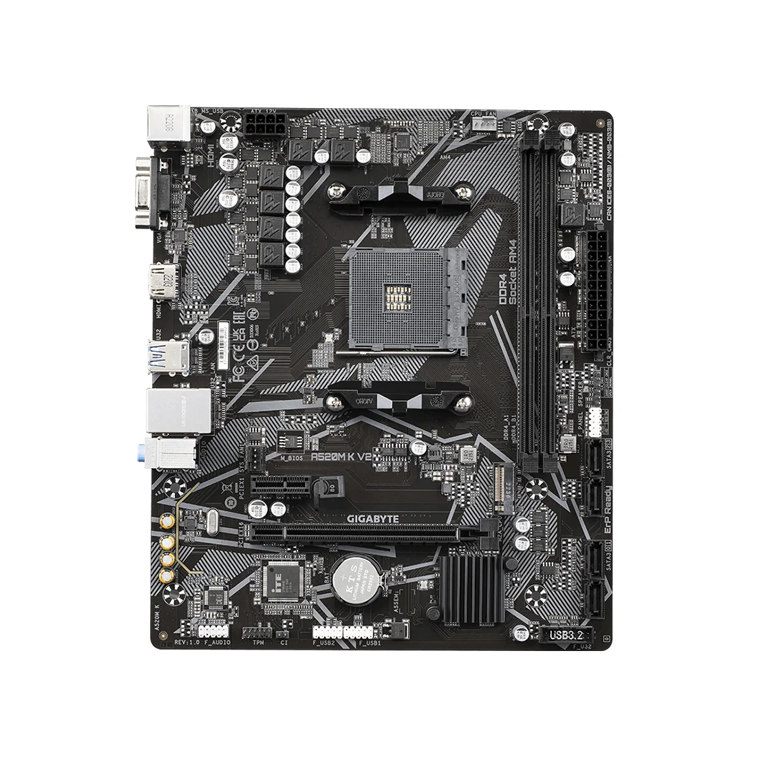 Материнская плата Gigabyte A520M K V2  - фото 6