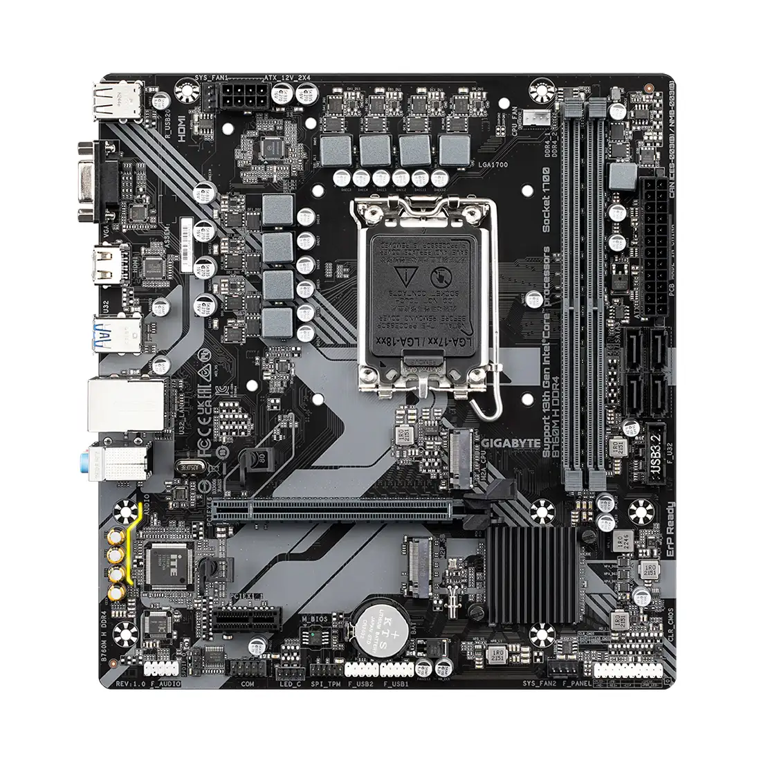 Материнская плата Gigabyte B760M H DDR4  - фото 4