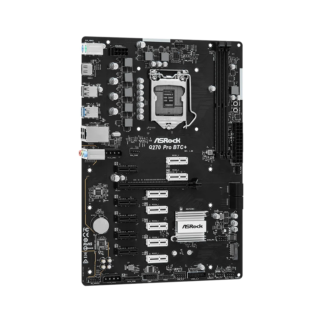 Материнская плата ASRock Q270 PRO BTC+ Q270 Pro BTC+ - фото 8