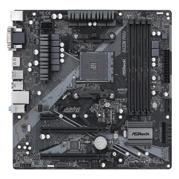 Материнская плата ASRock B450M PRO4 R2.0 - фото 2