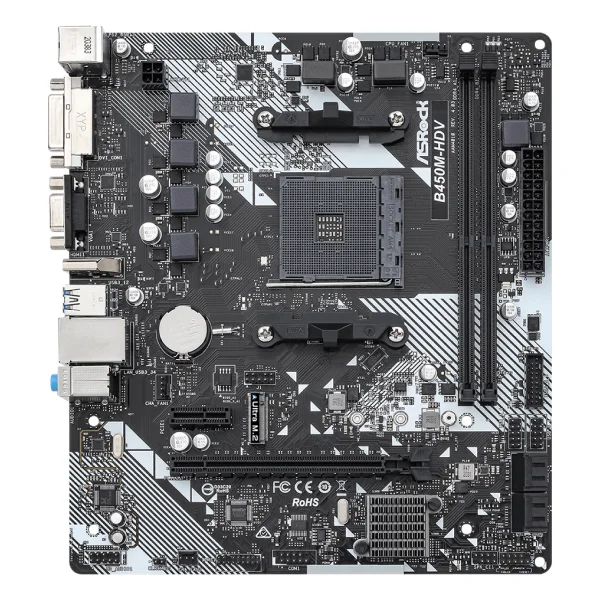 Материнская плата ASRock B450M-HDV R4.0 B450M-HDV R4.0 - фото 2