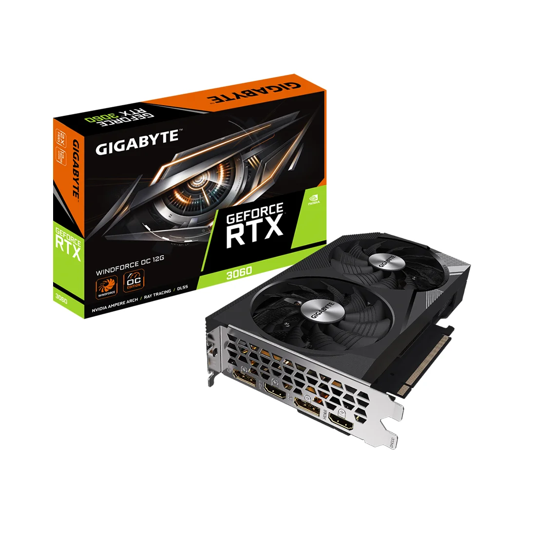 Видеокарта Gigabyte (GV-N3060WF2OC-12GD) RTX3060 WINDFORCE OC 12G  - фото 3