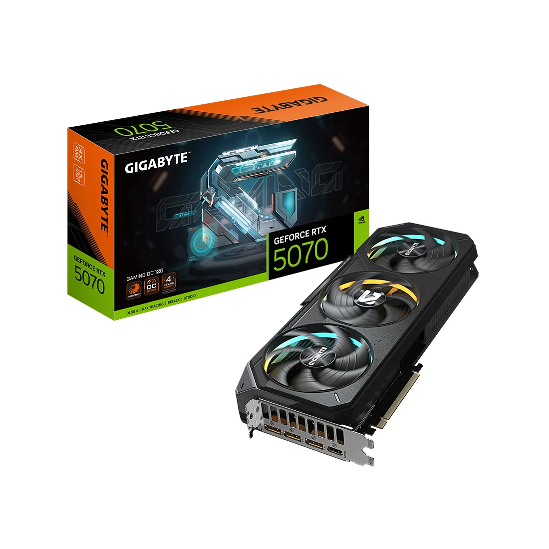 Видеокарта Gigabyte (GV-N5070GAMING OC-12GD) RTX5070 GAMING OC 12G  - фото 2