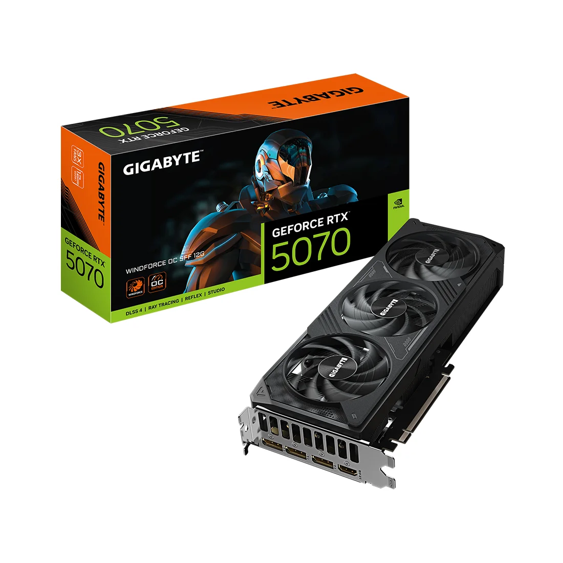 Видеокарта Gigabyte (GV-N5070WF3OC-12GD) RTX5070 WINDFORCE OC 12G  - фото 5