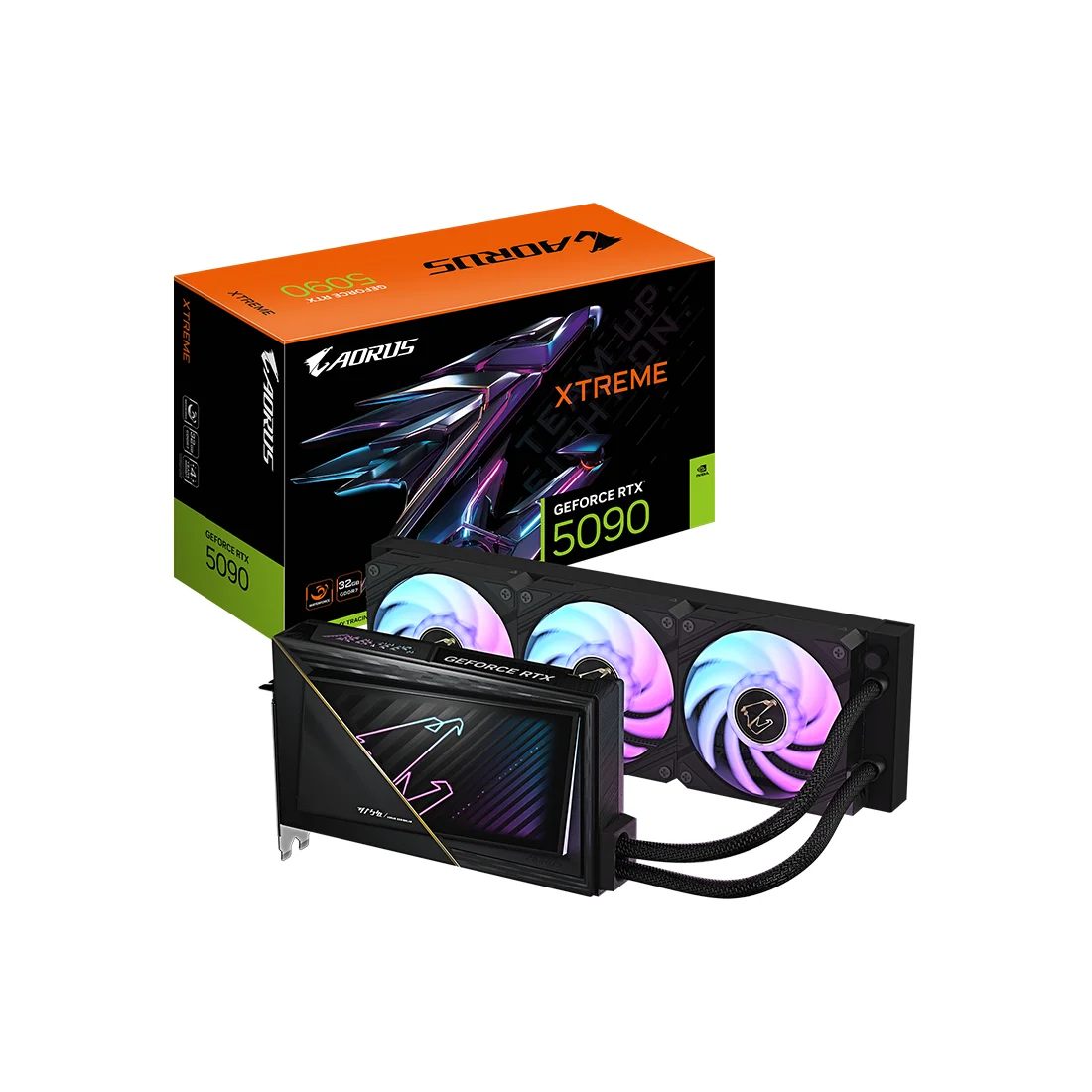 Видеокарта Gigabyte (GV-N5090AORUSX W-32GD) RTX5090 AORUS XTREME WATERFORCE 32G  - фото 2