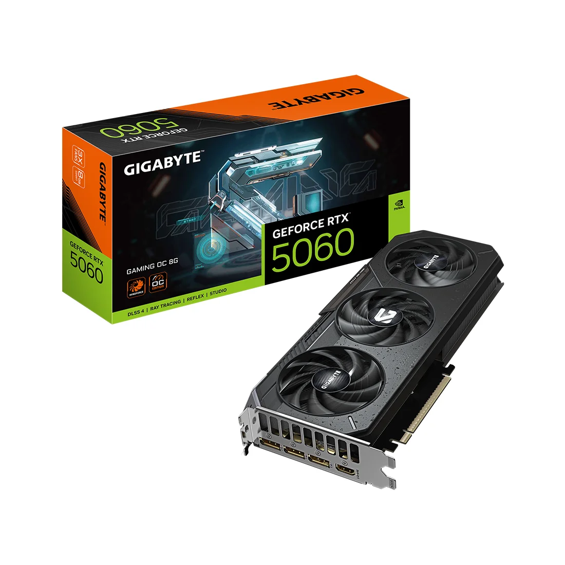 Видеокарта Gigabyte (GV-N5060GAMING OC-8GD) RTX5060 GAMING OC 8G  - фото 2