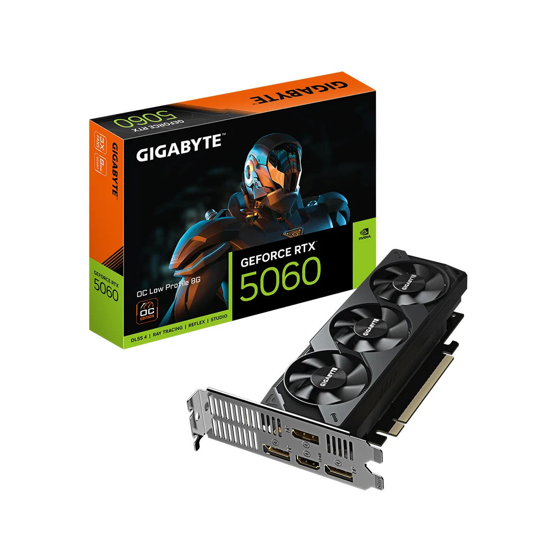 Видеокарта Gigabyte (GV-N5060OC-8GL) RTX5060 OC Low Profile 8G  - фото 2