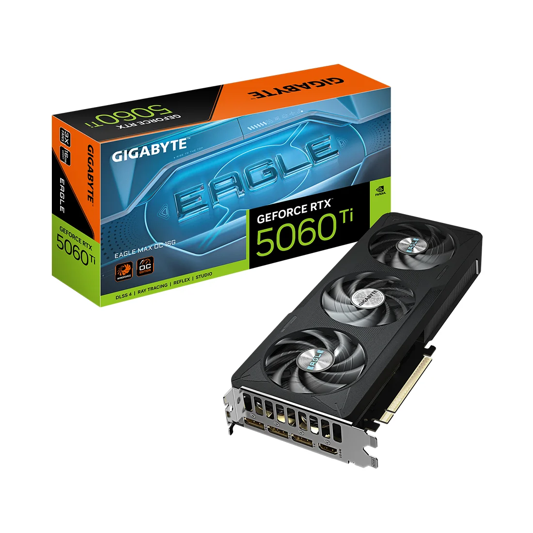 Видеокарта Gigabyte (GV-N506TEAGLEMAX OC-16GD) RTX5060Ti EAGLE MAX OC 16G  - фото 2