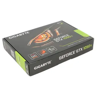 Видеокарта Gigabyte GTX1050Ti OC 4GB (GV-N105TOC-4GD) DVI, HDMI, DP
