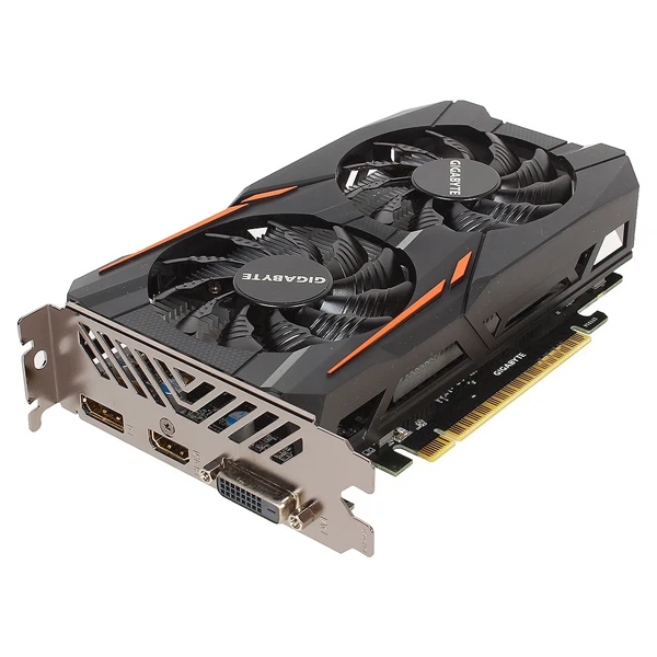 Видеокарта Gigabyte GTX1050Ti OC 4GB (GV-N105TOC-4GD) DVI, HDMI, DP - фото 2