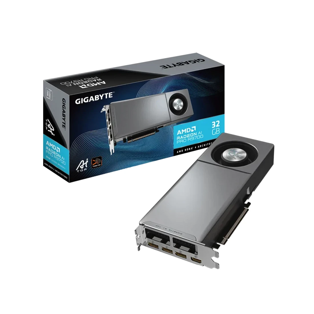 Видеокарта Gigabyte (GV-R9700AI TOP-32GD) Radeon AI PRO R9700 AI TOP 32G 