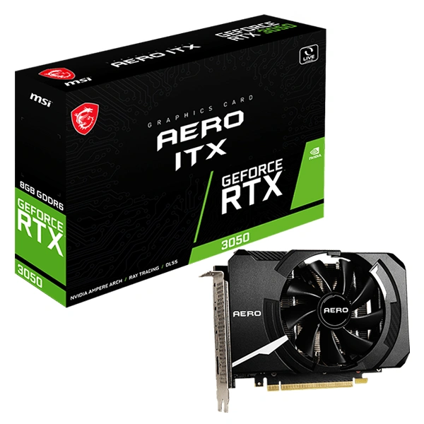 Видеокарта MSI GeForce RTX 3050 AERO ITX OC 8GB GDDR6 - фото 5