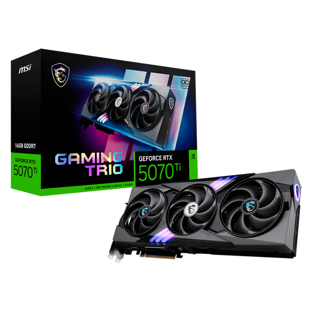 Видеокарта MSI GeForce RTX 5070Ti 16G GAMING TRIO OC PLUS - фото 2