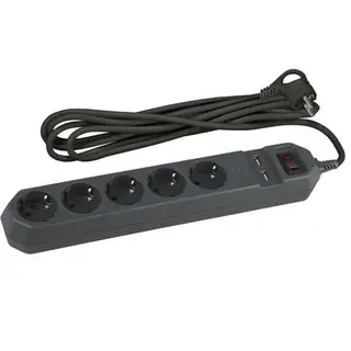 Сетевой фильтр ЭРА USF-5es-1.5m-USB-B