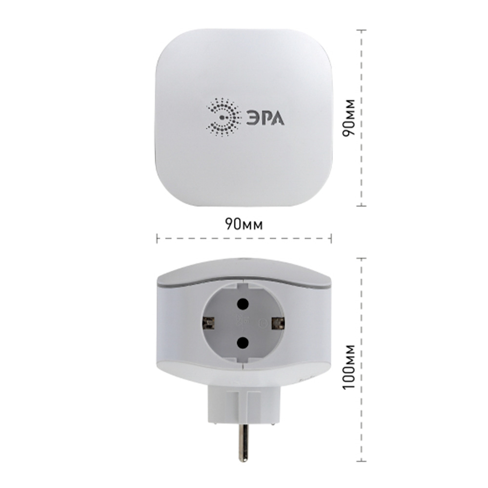 Тройник ЭРА SP-3e-USB-2A White - фото 2