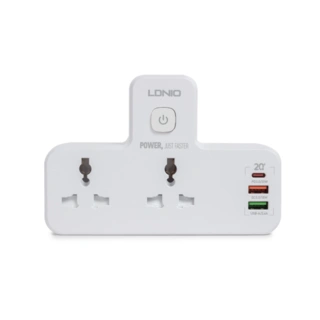 Сетевой фильтр LDNIO Universal SC2311 2 розетки 2*USB быстрой зарядки PD/QC 1 USB-C/A Universal SC2311 2 розетки 2 USB быстрой зарядки - фото 2