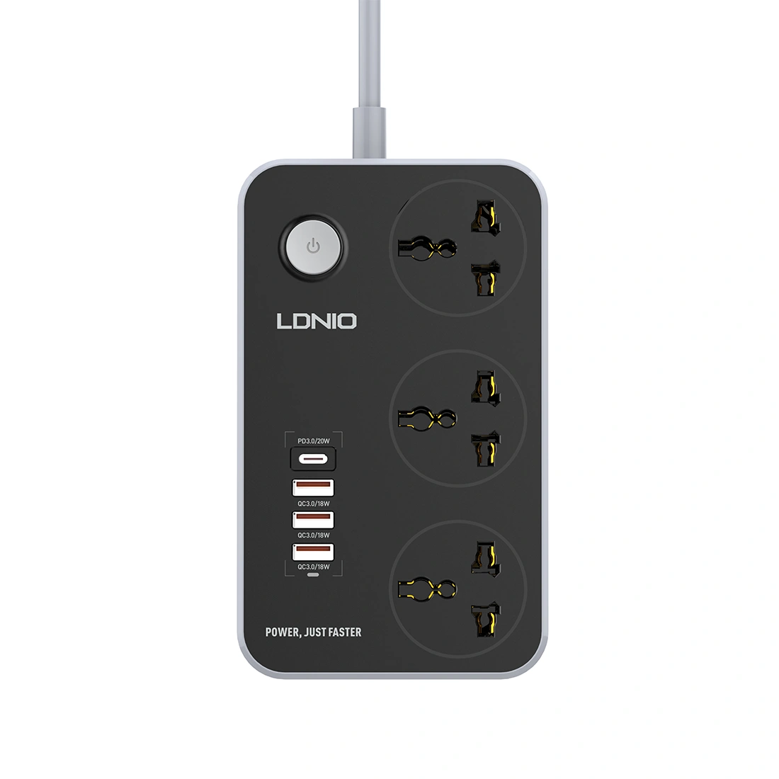 LDNIO желілік сүзгісі Universal SC3412 3 розетка 1 USB-C 3 USB порт - фото 3