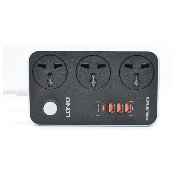 Сетевой фильтр LDNIO Universal SC3412 3 розетки 1*USB-C 12V-1.67A 3*USB 5V/3.4A Портов 2м Universal SC3412 3 розетки 1 USB-C 3 USB портов - фото 3