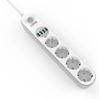 Сетевой фильтр LDNIO Universal SE4432 4 розетки 4*USB 5V/3.4A Порта 2м Universal 4 розетки  SE4432 - фото 4